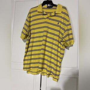 Ralph Lauren Yellow and navy Striped Polo Shirt